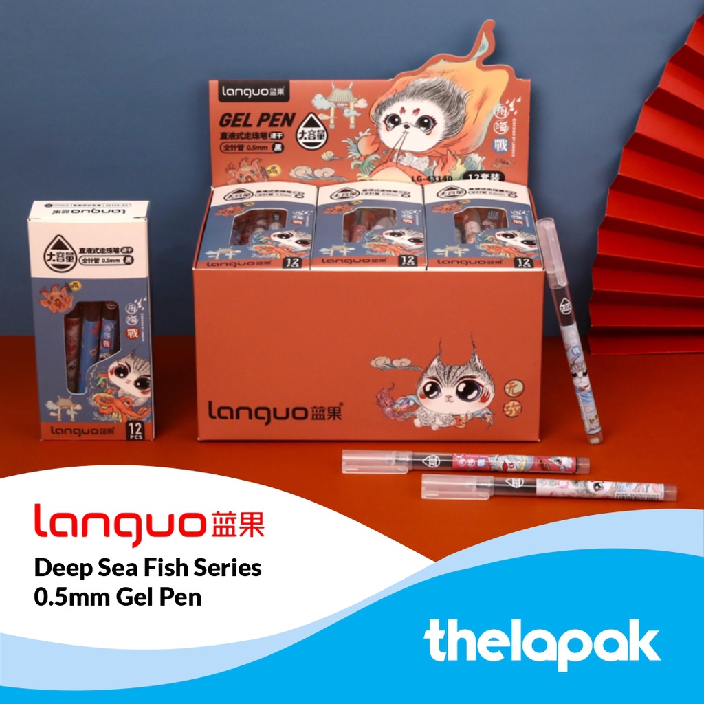 

Pulpen Gel 0.5mm Languo Deep Sea Fish Series Pen Tinta Hitam