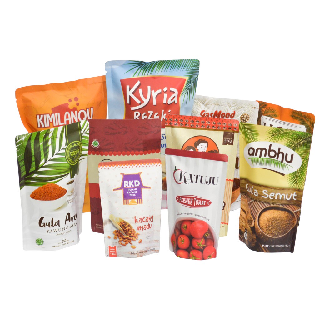 Cetak Kemasan Standing Pouch 12x20 Papper Foil Full Printing | Cetak Papper Foil