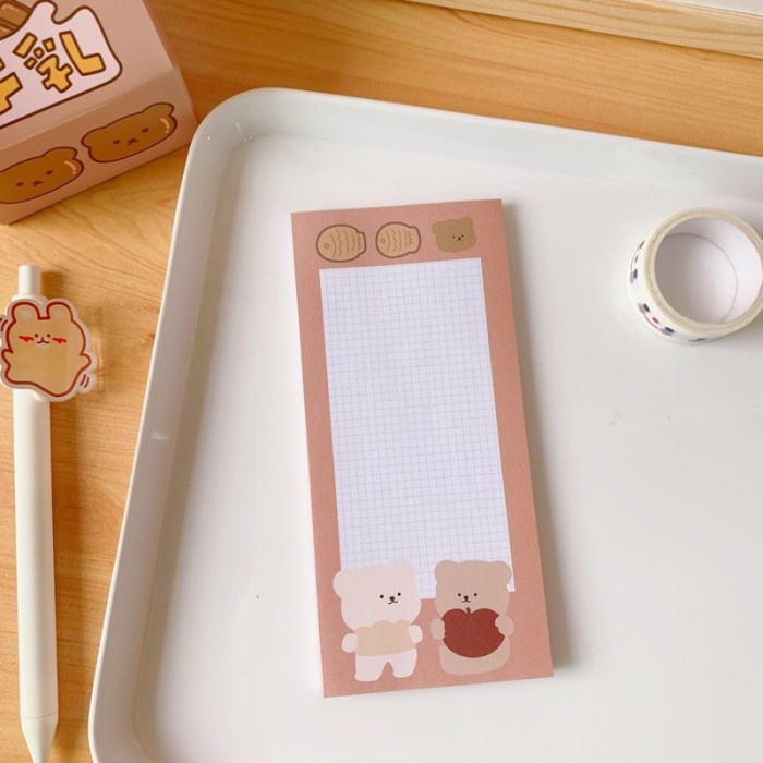 

cute long note book memo pad kawaii imut import murah