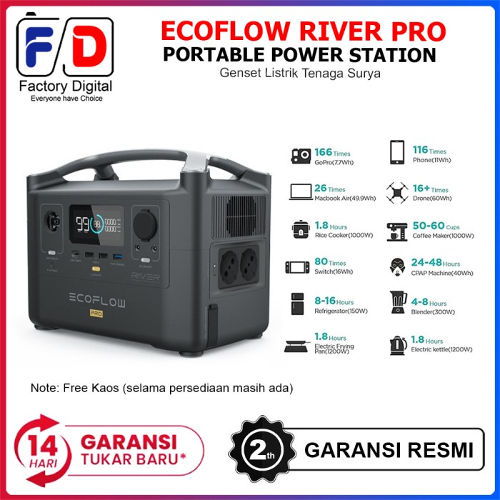 ECOFLOW RIVER Pro Portable Power Station 720Wh Multiple Devices