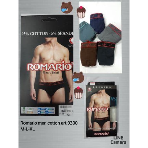 [LADIES UNDERWEAR] CD Celana Dalam 9300 Romario Cowok Pria Laki Cotton