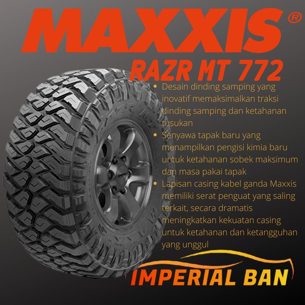 265 75 R16 BAN MOBIL MAXXIS RAZR MT772 BAN MOBIL