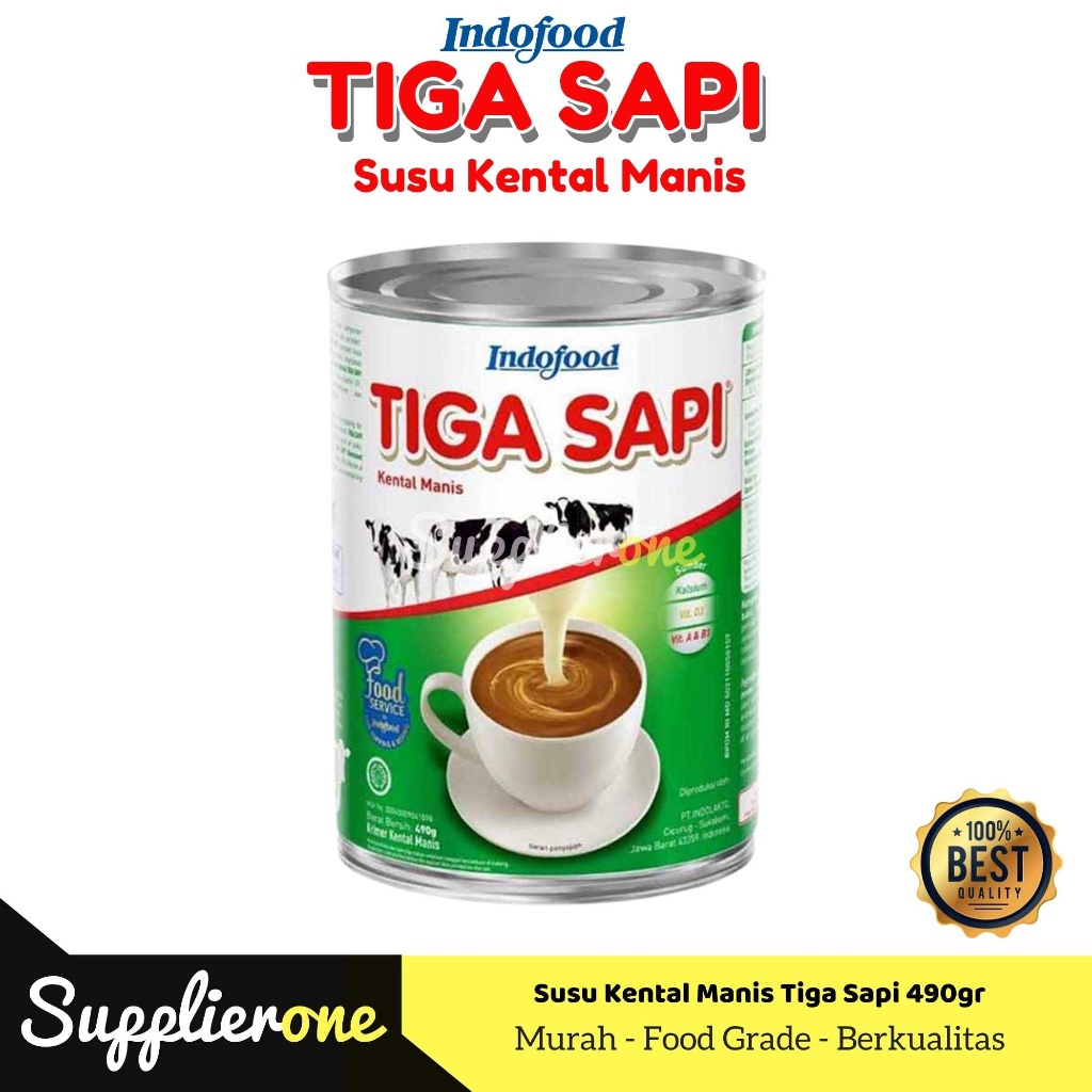 

Tiga Sapi Susu Kentan Manis / Susu Kental Manis 480gr / Susu Kental Manis Putih
