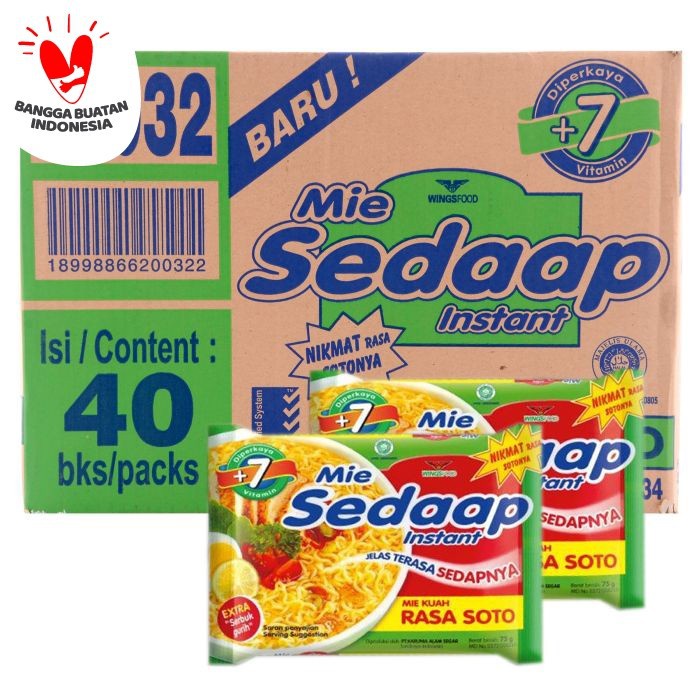 

Mie Instan 1 dus Mie Sedaap Soto Kuah Mi Sedap Instan isi 40pcs