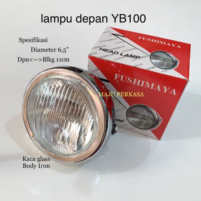 TS Reflektor Lampu Depan Bulat YB 100 / GL 100 / CB 100 Universal Motor