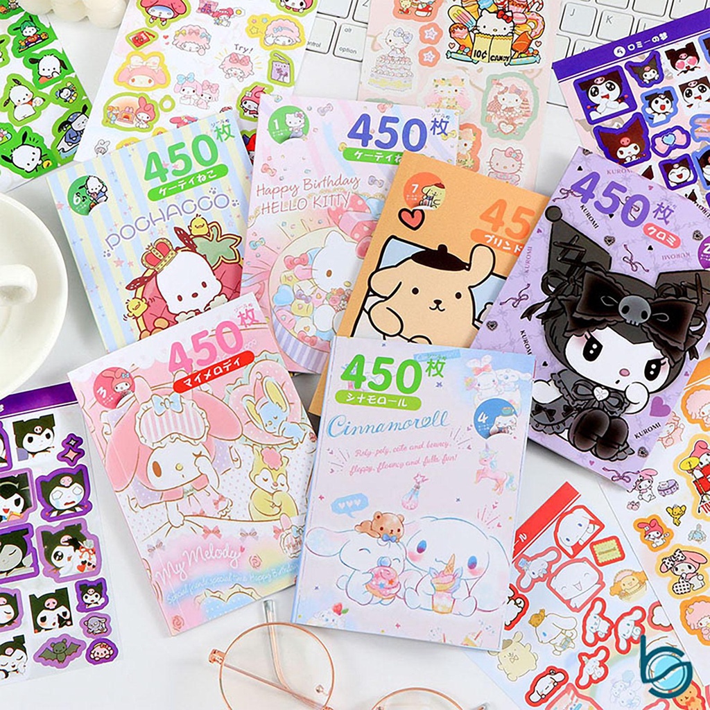 

Stiker 450PCS Sanrio lucu/450pcs Stiker Kartun Sanrio Kuromi Lucu Untuk DIY Scrapbook /Jurnal/ Diary - Best Stationary