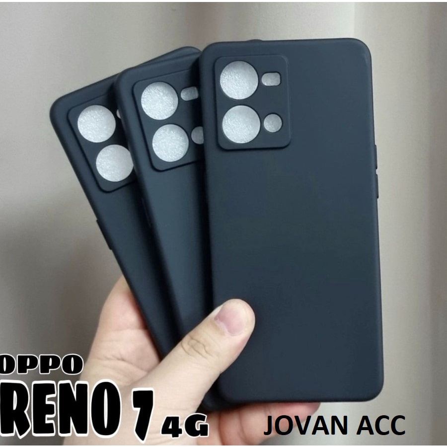 P/B- OPPO RENO 8T 4G 8T 5G 8 4G 8 5G 8Z 5G 8 PRO 7 4G 7 5G 7Z 5G CASE BLACK PREMIUM SOFTCASE SILIKON KARET HITAM CASING PROTECT CAMERA COVER PELINDUNG KAMERA  RENO 7 Z 5G