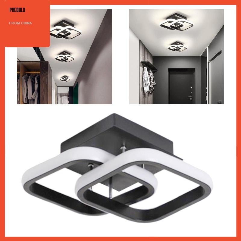 [Predolo] Lampu Plafon LED Perlengkapan Pencahayaan Flush Mount Simple Untuk Pintu Masuk Lorong Putih