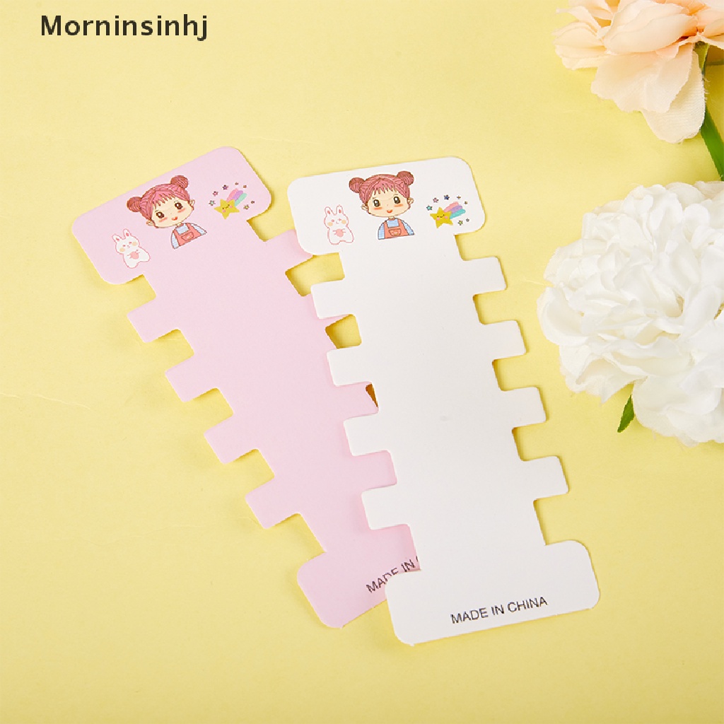 Mornin 50Pcs Lucu Aksesoris Rambut Karton Display Kartu Label Handmade Hair Rope Card Hair Clip Bow Hairband Jepit Rambut Gelang Display Kemasan Karton Tag id