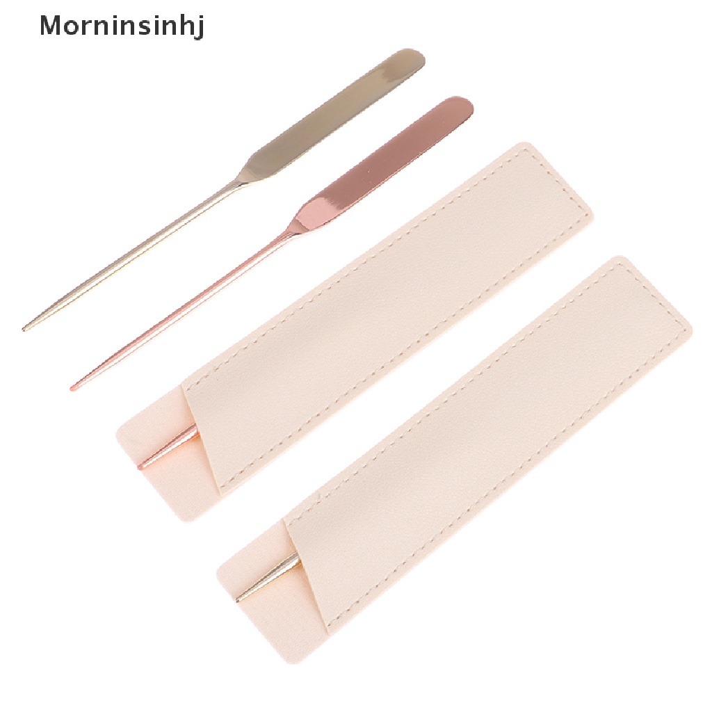 Mornin 1Pcs Stainless Steel Dual Head Makeup Toner Spatula Mixing Stick Foundation id