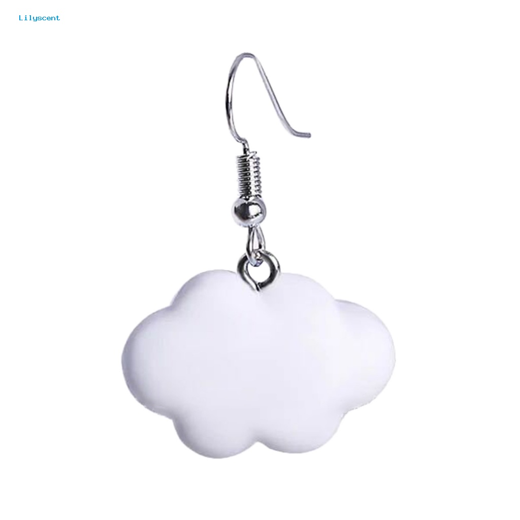 Lilyscent Anting Menjuntai Bentuk Awan Lucu Ear Hook Weather Jewelry Aksesori Untuk Anak Perempuan