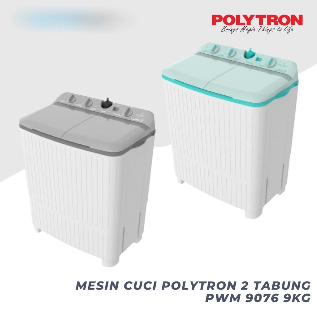 Mesin Cuci Polytron PWM 9076 / PWM9076 Mesin Cuci 2 Tabung 9Kg