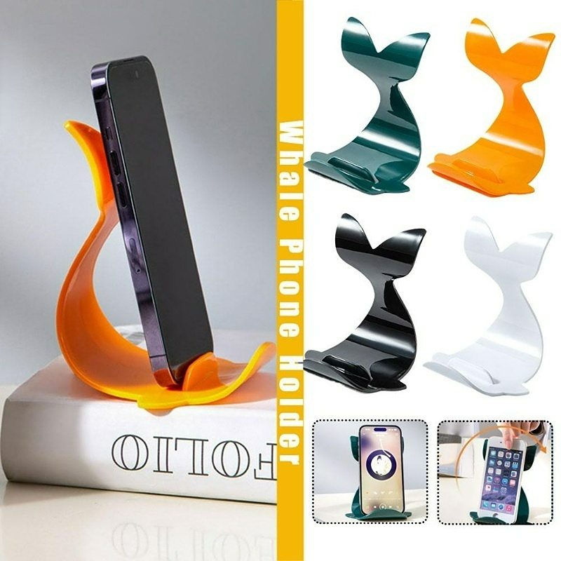 Universal Kreatif Bentuk Ikan Paus Portabel Ponsel Berdiri Lucu Mini Kartun Ponsel Holder Tablet Ipad Bracket Fashion Multifungsi Dukungan Ponsel 3C Aksesoris