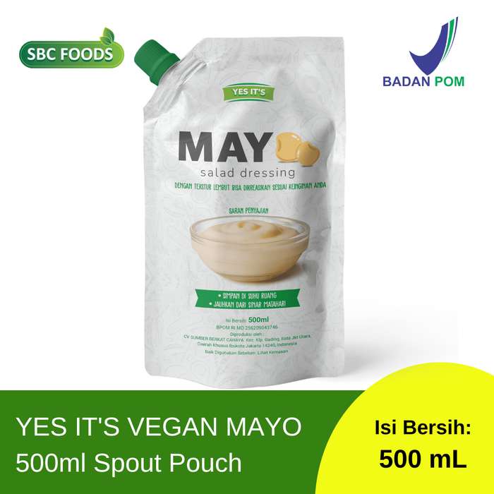 

[Ready-Stock] YES Vegan Mayo Spout Pouch / Vegetarian Mayo / Mayo Vegan 500ml
