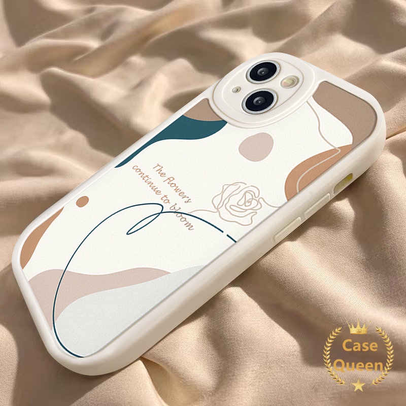 Redmi Note11 9Pro 11s 8 9s 10s 10Pro 11Pro+10 9 8Pro Poco NFC Pro M3 X3 F4 Redmi A1 9A K40s 9 10 10C 10A 9C 9T Mi 12 11 Lite 11T Creative Art Line Flowers Couples Lembut Sarung