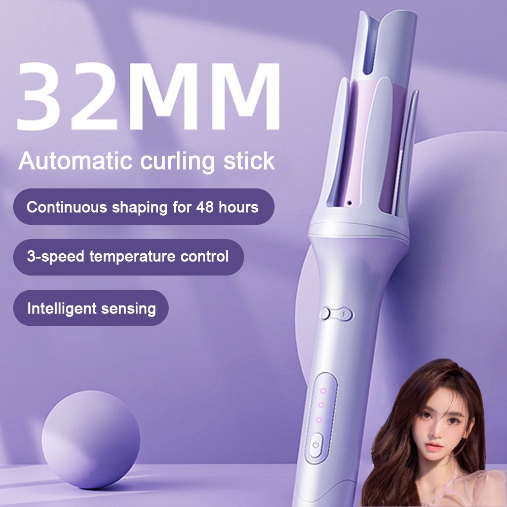 Automatic Curling Iron Automatic Hair Curler Alat Pengeriting Rambut Otomatis Gaya Ion negatif tidak melukai rambut