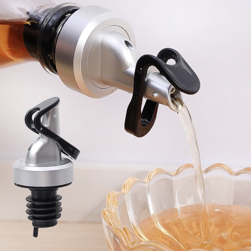 Stopper Botol Minyak Tahan Lama Wine Pourer Lock Plug Sealing Anti Bocor Nozzle Sprayer Liquor Dispenser Minyak Tuang Tutup Spout Alat Dapur Praktis