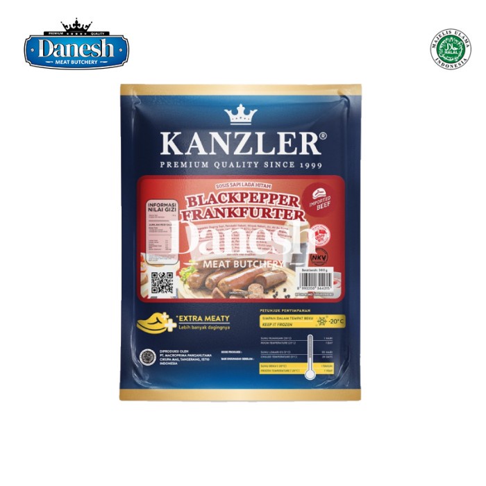 Sosis Kanzler Blackpepper Frankfurter Frozen Food