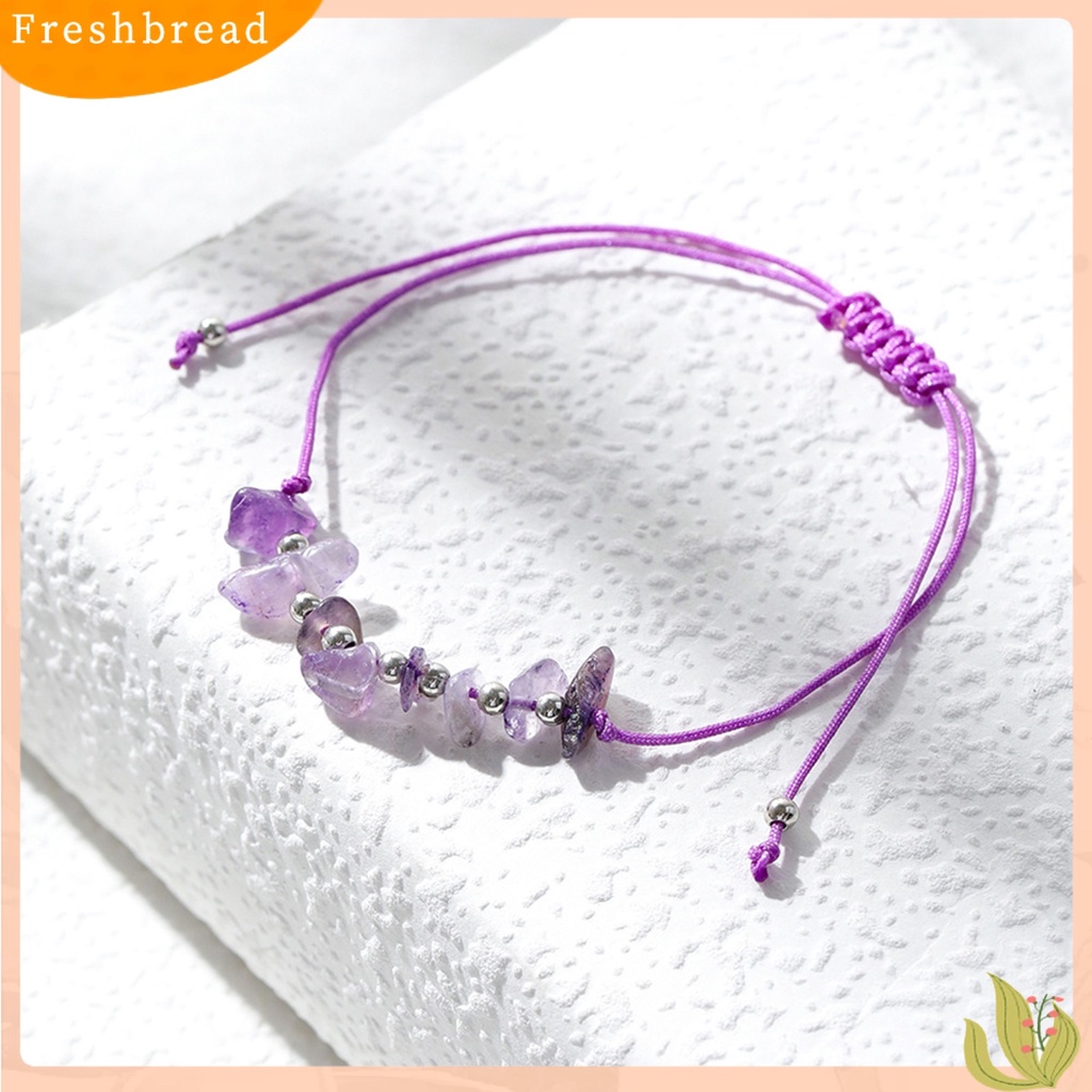 &lt; Freshbread &gt; Wanita Gelang Anyaman Hias Wanita Tidak Teratur Perhiasan Gelang Rantai Tangan Batu Kristal Imitasi Untuk Pakaian Sehari-Hari