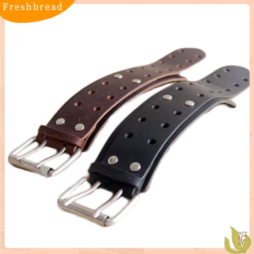 &lt; Freshbread &gt; Keren Faux Kulit Gelang Pria Wanita Punk Fashion Sabuk Gelang Perhiasan Hadiah