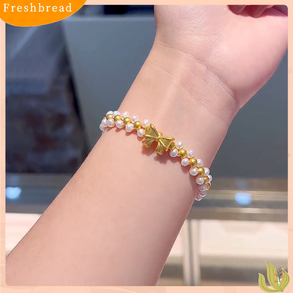 &lt; Freshbread &gt; Gelang Rantai Kepribadian Handmade Beads Adjustable Ikatan Simpul Mutiara Imitasi Tangan Braided Bracelet Perhiasan Aksesori