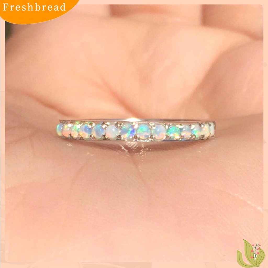 &lt; Freshbread &gt; Wanita Cincin Geometris Berwarna Berlian Imitasi Perhiasan Electroplating Fashion Penampilan Jari Cincin Untuk Pernikahan