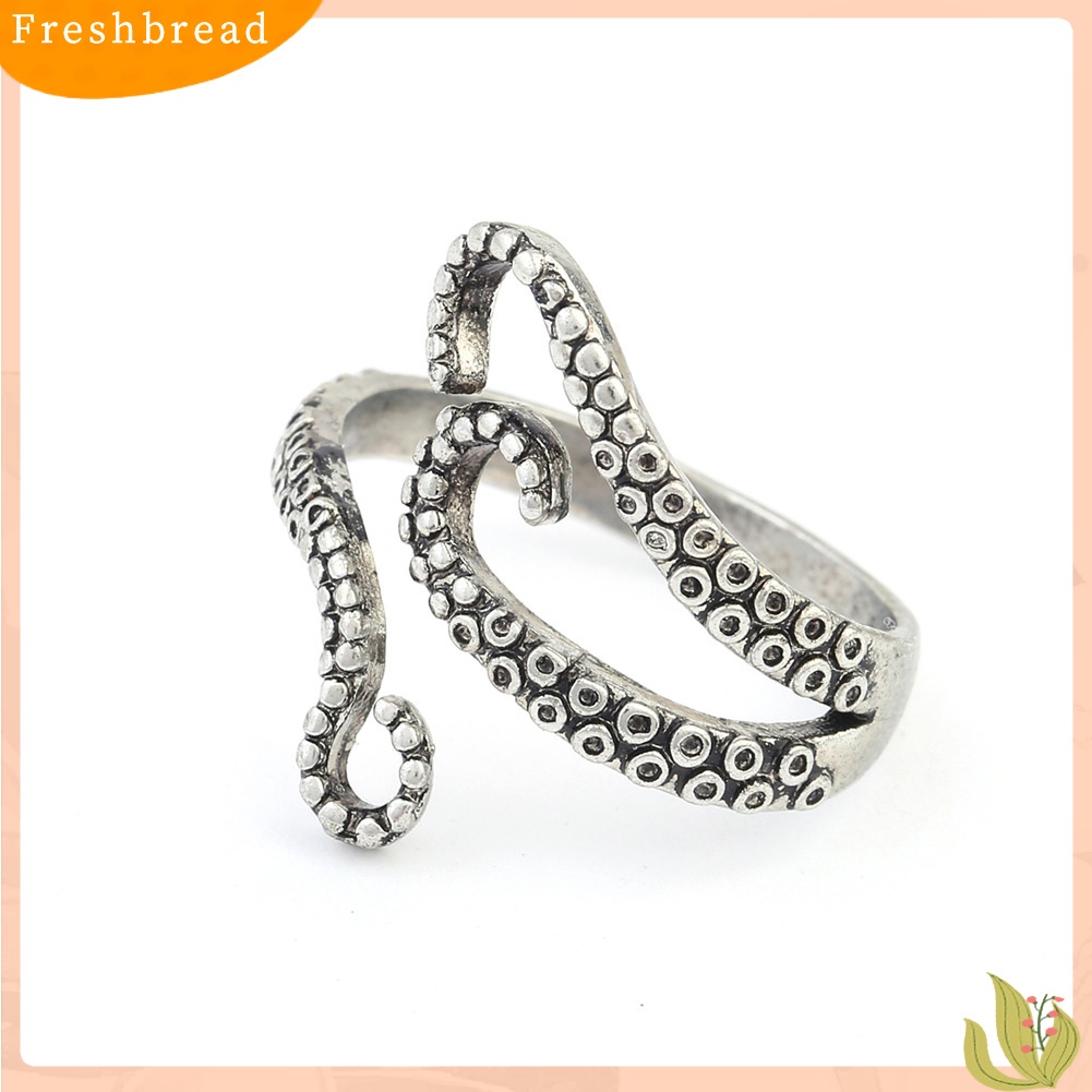 &lt; Freshbread &gt; Vintage Unisex Ukir Gurita Adjustable Open Ended Finger Ring Jewelry Decor