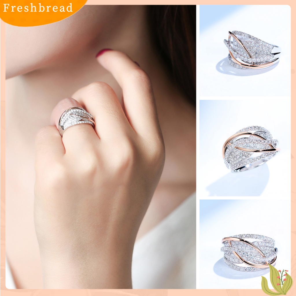 &lt; Freshbread &gt; Wanita Cincin Warna Kontras Memicu Memutar Berlian Imitasi Bertatahkan Pernikahan Cincin Perhiasan Perempuan