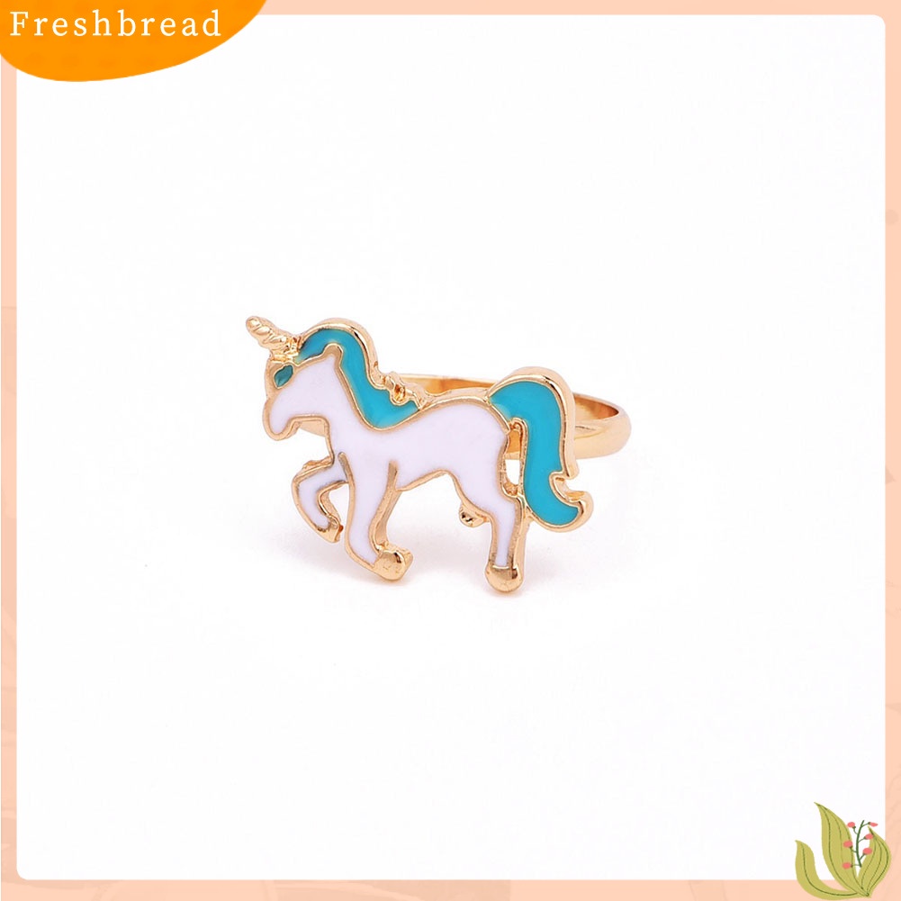 &lt; Freshbread &gt; Indah Kartun Peri Dongeng Enamel Wanita Gadis Anak-Anak Jari Cincin Perhiasan