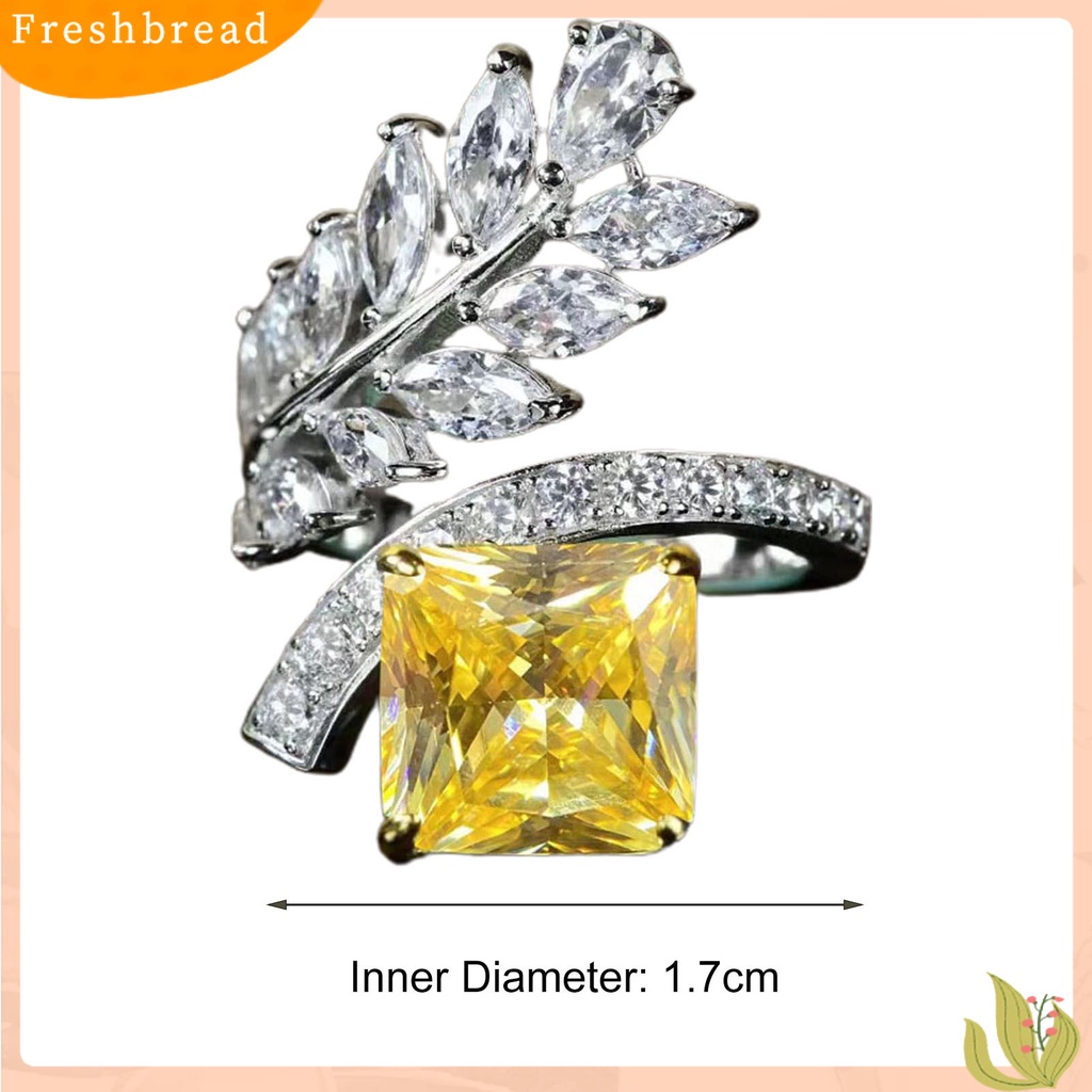 &lt; Freshbread &gt; Wanita Cincin Bentuk Daun Pembukaan Yang Dapat Disesuaikan Perhiasan Fashion Penampilan Indah Jari Cincin Untuk Pernikahan