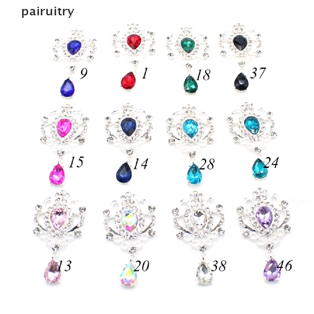 Prt 1pc 32 * 62MM Untuk Kerja Berlian Imitasi Tombol Rambut Manualidades PRT