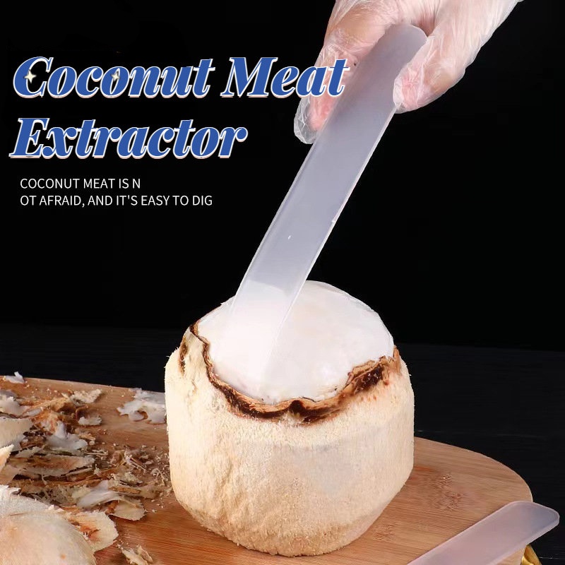 1pc Coconut Meat Extractor Coconut Egg Taker Shell Remover Plastik Tahan Lama Lembut Alat Profesional Pembuka Kelapa Alat Gali Aksesoris Dapur Bar Gadget