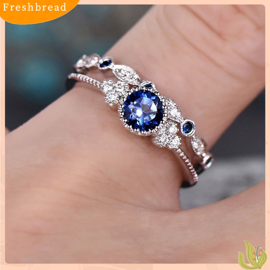 &lt; Freshbread &gt; 2Pcs Perhiasan Jari Dual Type Tidak Alergi Tahan Lama Fashion Cycle Ring Untuk Hadiah