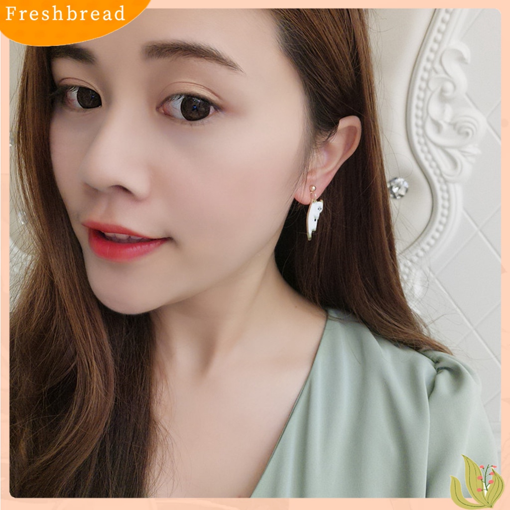 &lt; Freshbread &gt; 1pasang Anting Semua Pertandingan Bentuk Kucing Mata Mencatching Sederhana Dekorasi Wanita Anting Fashion Untuk Pakaian Sehari-Hari