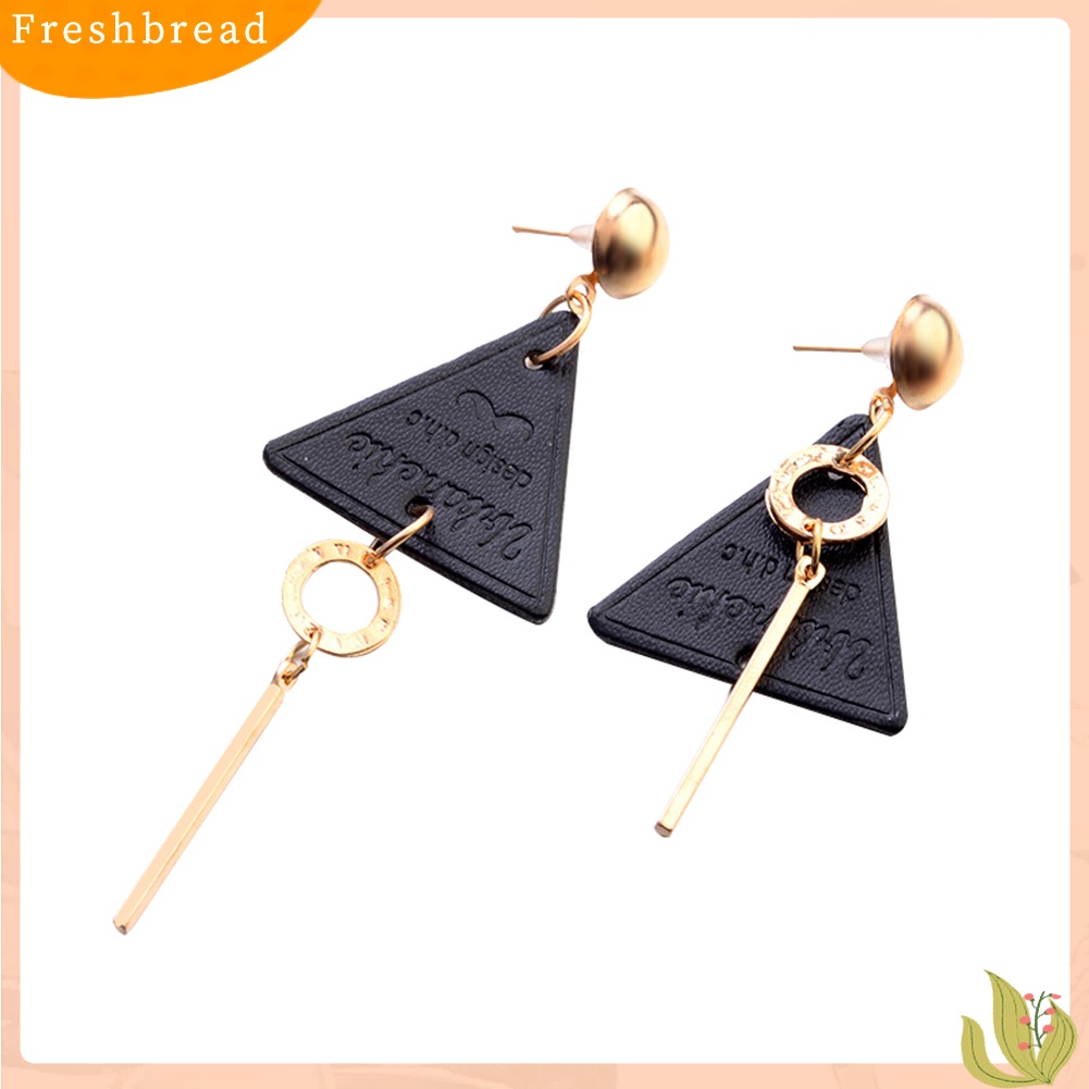 &lt; Freshbread &gt; Fashion Unsyetris Segitiga Menjuntai Panjang Drop Anting-Anting Wanita Eardrop Perhiasan