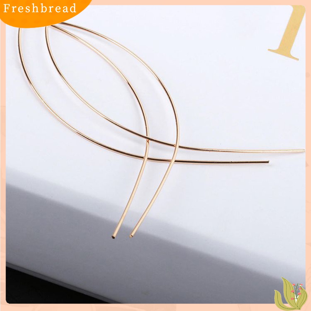 &lt; Freshbread &gt; Fashion Wanita Salib Panjang Garis Ikan Menjatuhkan Anting-Anting Buatan Tangan Seni Perhiasan Hadiah