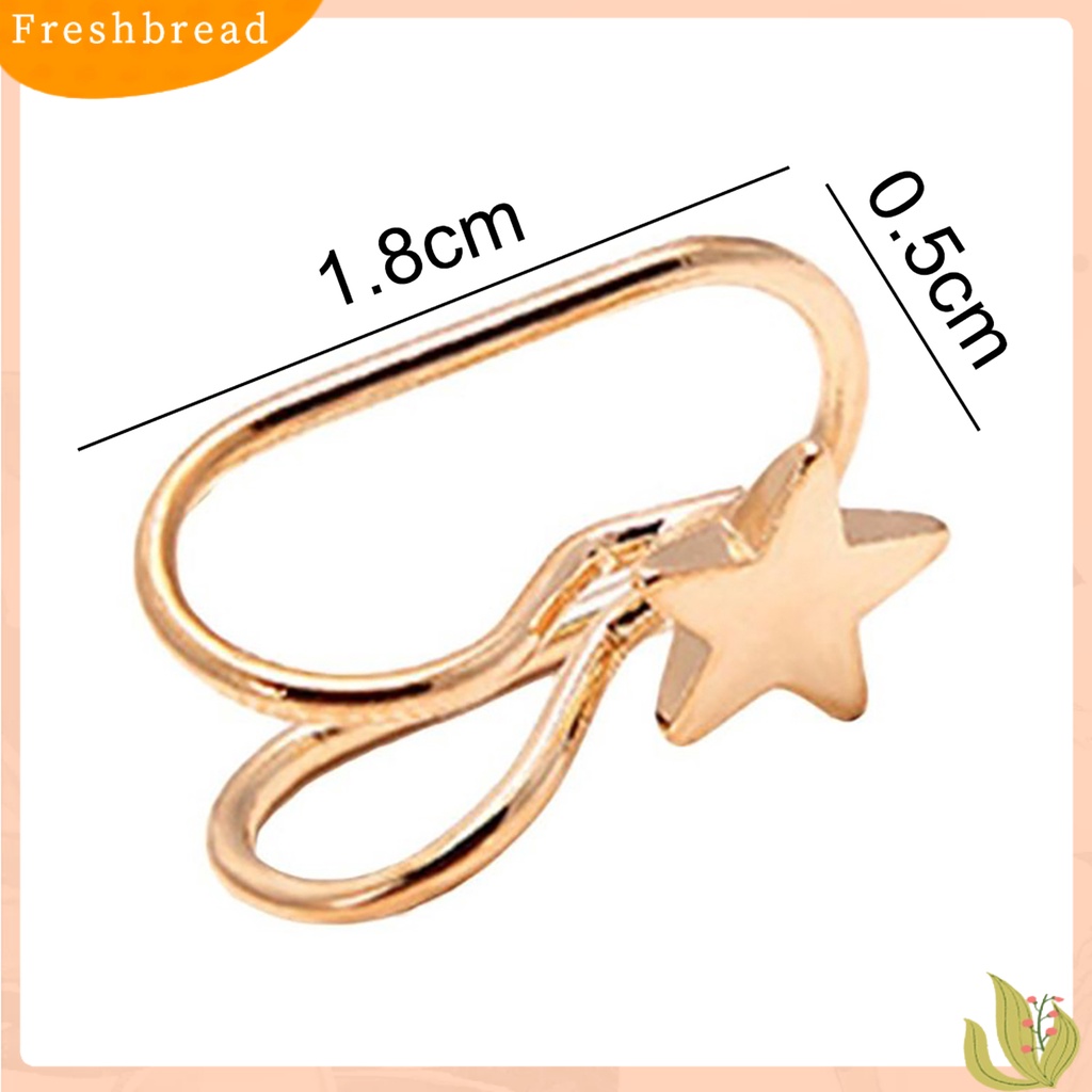 < Freshbread > 1Pc Wanita Tipe U Cubic Zirconia Mutiara Imitasi Non Piercing Ear Cuff Clip Earring Untuk Pesta