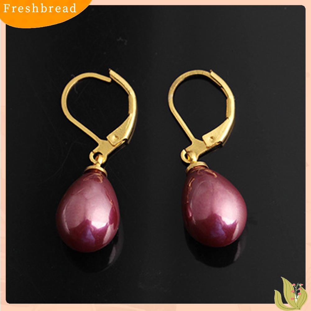 &lt; Freshbread &gt; Wanita Manis Tetesan Air Resin Menjuntai Leverback Anting Perhiasan Hadiah Teman