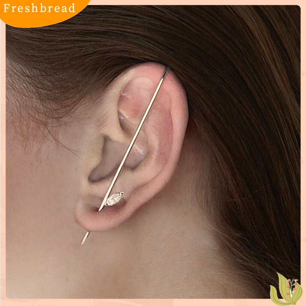 &lt; Freshbread &gt; Wanita Fashion Cubic Zirconia Geometris Ear Stud Earring Perhiasan Hadiah Aksesori