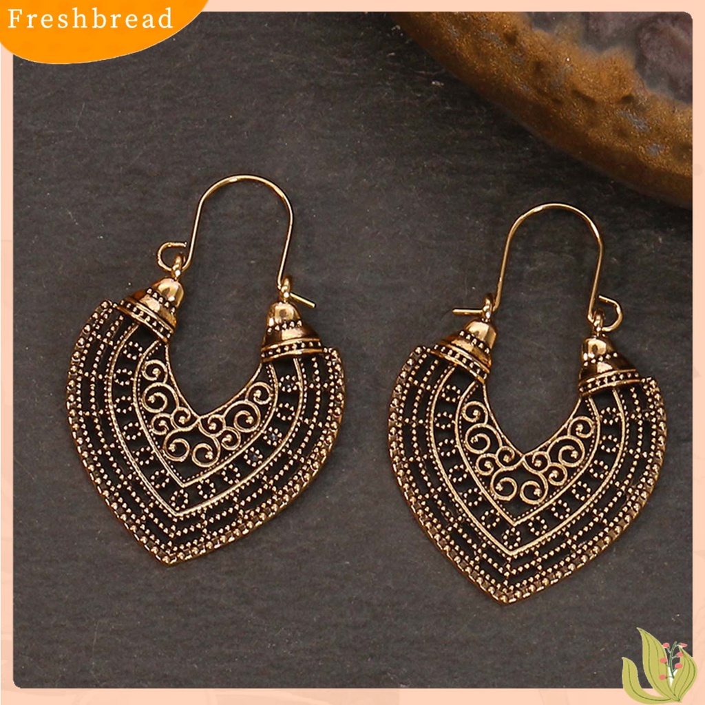 &lt; Freshbread &gt; 1pasang Hiasan Telinga Bentuk Air Terjun Gaya Bohemia Ultra-Ringan Gantung Panjang Vintage Drop Earrings Untuk Wanita