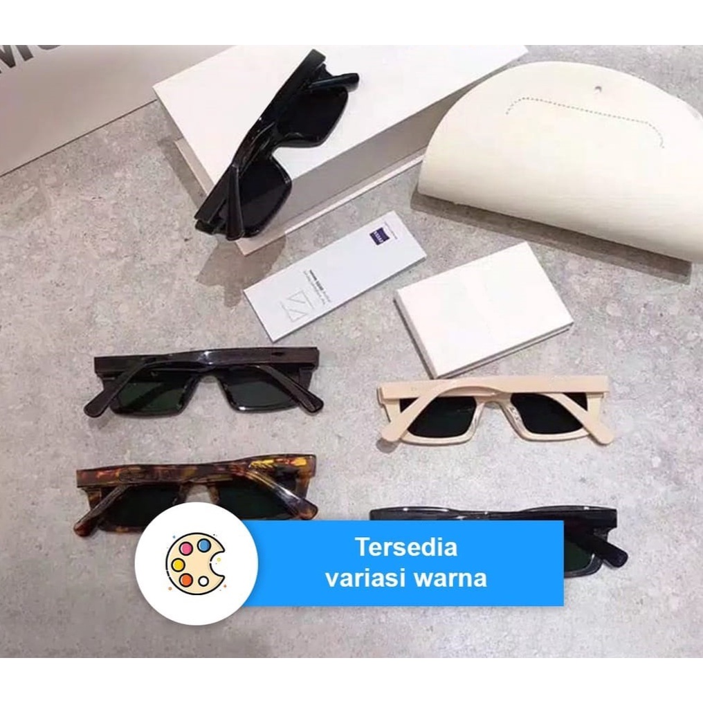 MCC Kacamata Hitam Persegi PanjangKacamata Retro Vintage Kacamata Hitam Swag Fashion Trendy