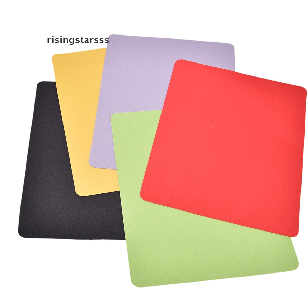 Rsid Span-new Hot 21.5 x 17.5cm Gaming PC Laptop Mouse Pad Anti-Slip Warna Solid Persegi Panjang Mat Jelly