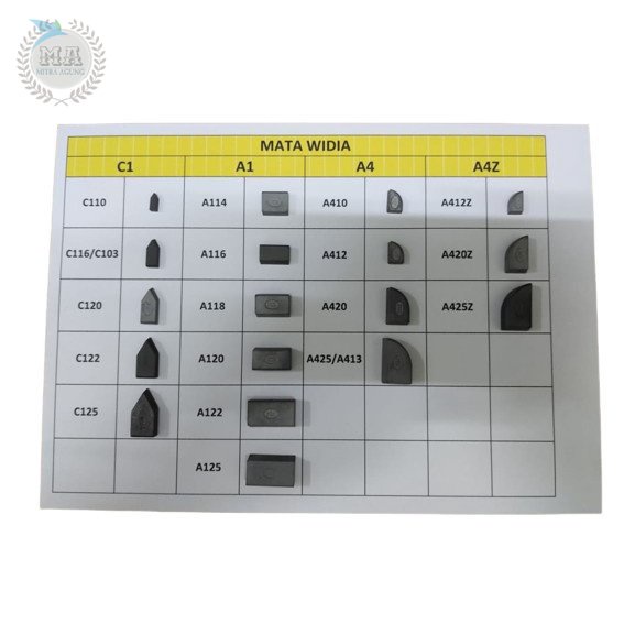 Mata Pisau Pahat Bubut Widia Insert A114 A116 A118 A120 A122 A125 OLS MATA PAHAT WIDIA CEMENTED CARBIDE SATUAN [COD]