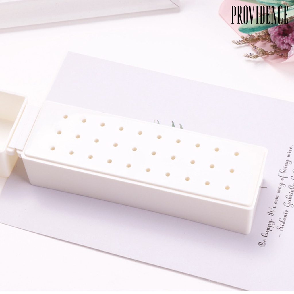 Providence Stand Kepala Gerinda Kapasitas Besar Tahan Debu Multi-Lubang Tetap Rapi Anti Gesekan 30slot Mata Bor Kuku Brush Storage Holder Nail Salon Supply