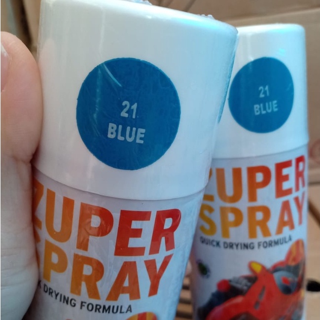 Zuper Spray Paint Pilok Pilox Warna Blue / Biru Muda (P 21) 150cc/150ml