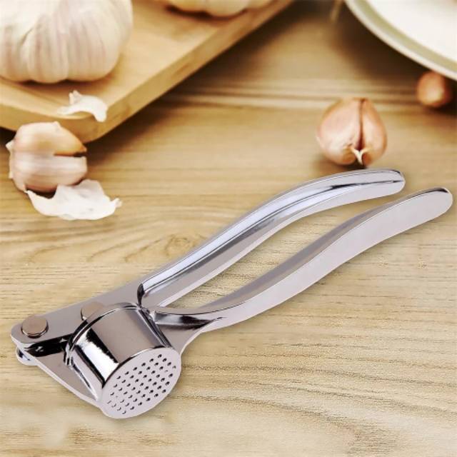 Alat Penghancur Bawang Stainless Steel Garlic Press Pencacah Perancang Penghalus Pemotong bawang