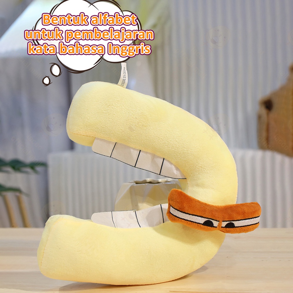 Lacoo Boneka mainan anak Bantal Boneka Desain 26 Huruf Alfabet Lore