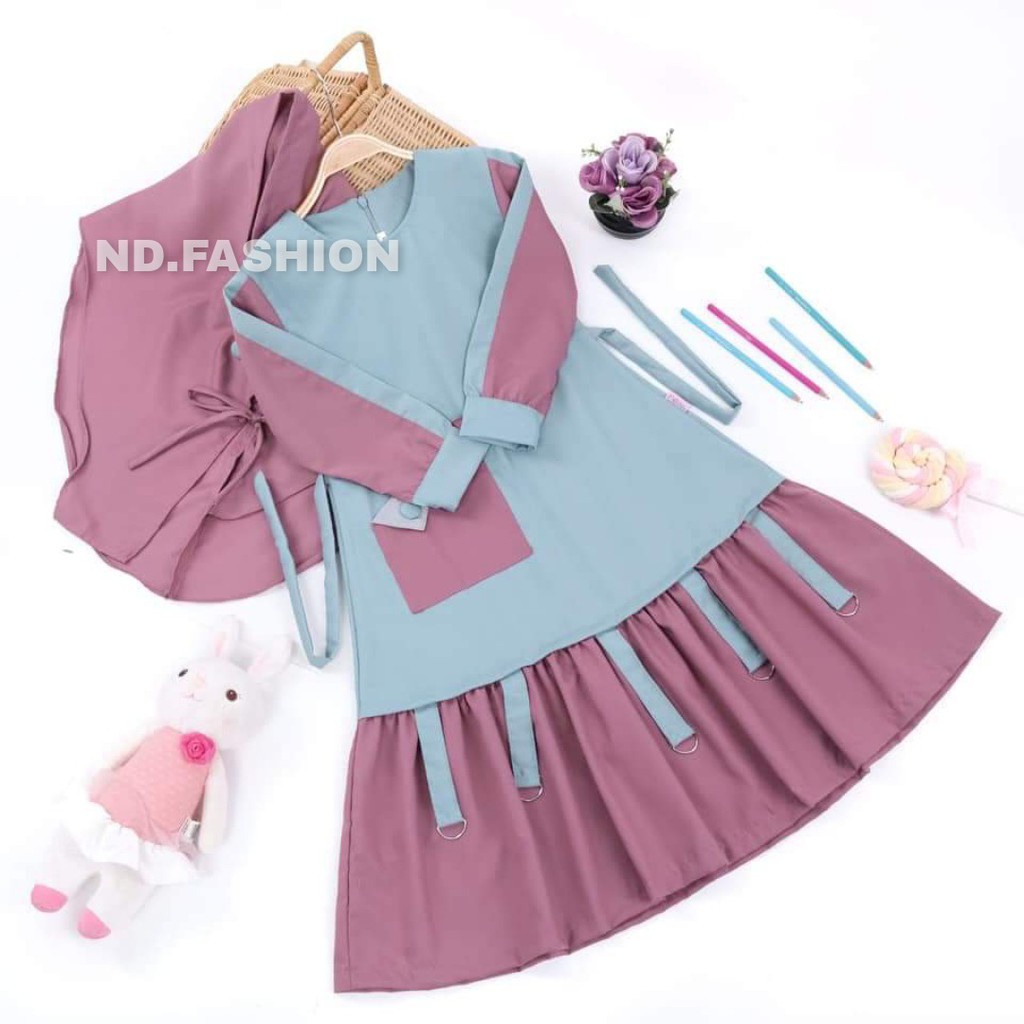 GAMIS ANAK PEREMPUAN TERBARU 2021/ REALPICTIURE / SET HIJAB /COD / Seragaman / Gamis Terbaru2022  Mo