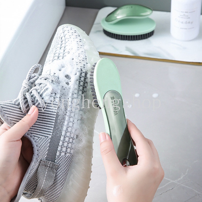 Kreatif Sikat Sepatu Gagang Panjang Berbulu Lembut Laundry Brushes Rumah Tangga Multifungsi Sikat Pembersih Pakaian Alat Cuci Sneaker Boot Shoes Cleaner