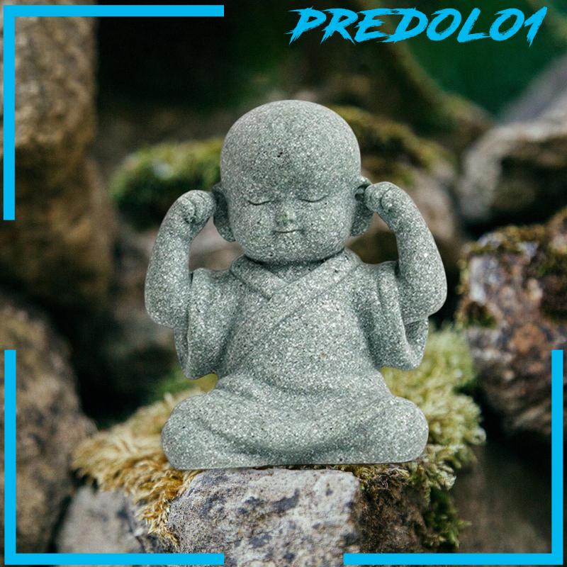 [Predolo1] Figura Monk Patung Buddha Hias Halus Untuk Dekorasi Rumah Desktop